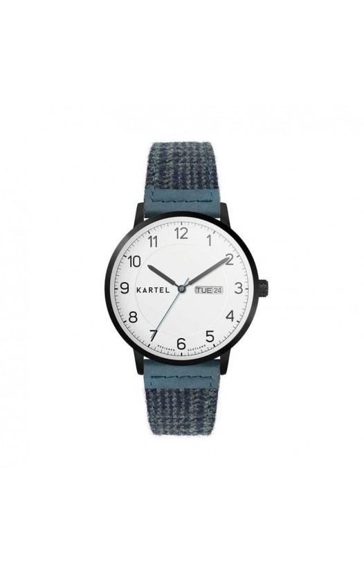 MORRIS 40MM BLUE FABRIC STRAP WATCH
