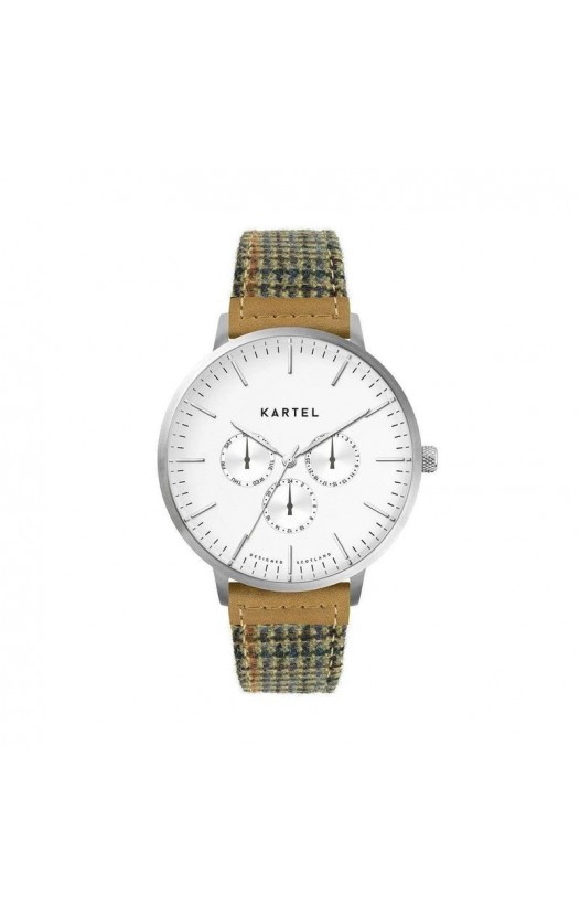 CUILLIN 43MM BROWN FABRIC STRAP WATCH