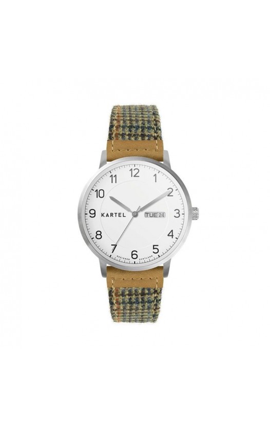 MORRIS 40MM BROWN FABRIC STRAP WATCH