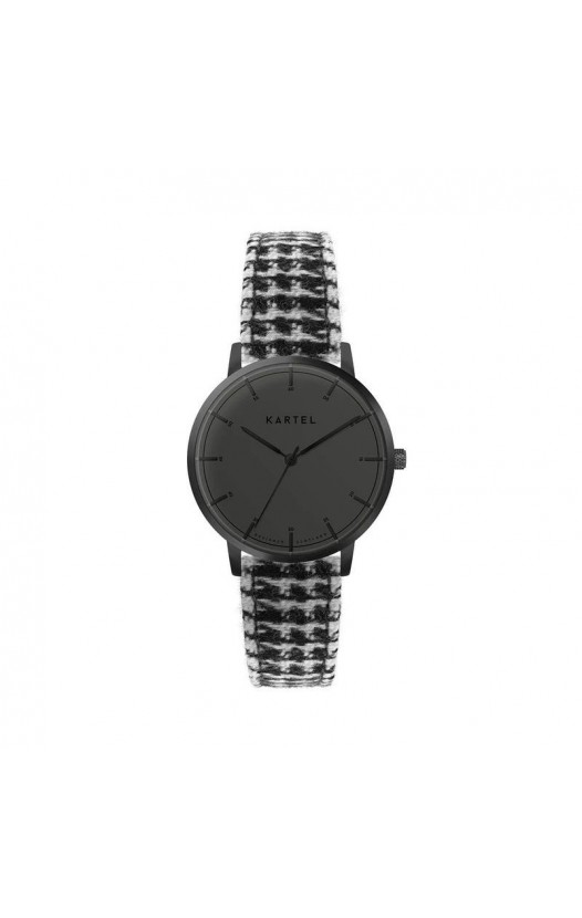ISLA 34MM BLACK FABRIC STRAP WATCH