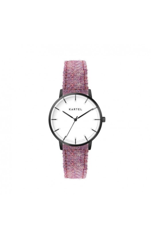ISLA 34MM PINK TWEED STRAP WATCH