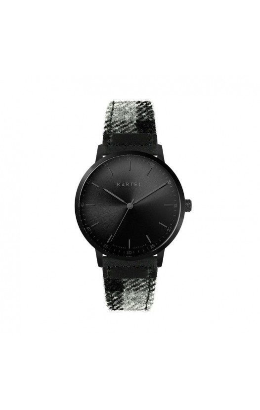 HUME 40MM GREY TARTAN STRAP WATCH