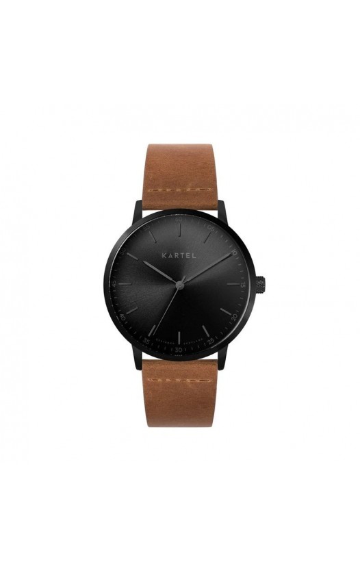 HUME 40MM TAN LEATHER STRAP WATCH