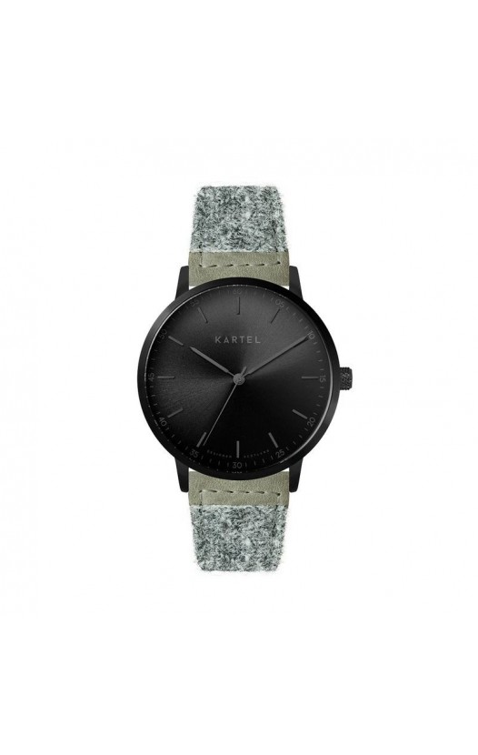 HUME 40MM GREY HARRIS TWEED STRAP WATCH