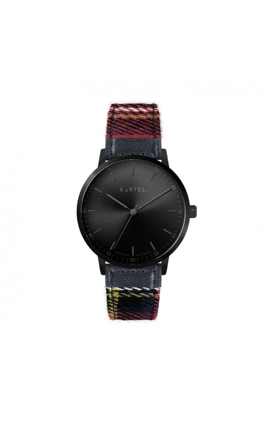 HUME 40MM RED TARTAN STRAP WATCH