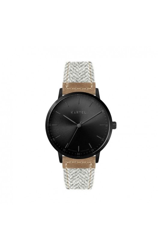 HUME 40MM GREY FABRIC STRAP WATCH