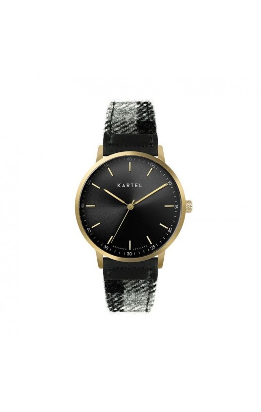 HUME 40MM GREY TARTAN STRAP WATCH