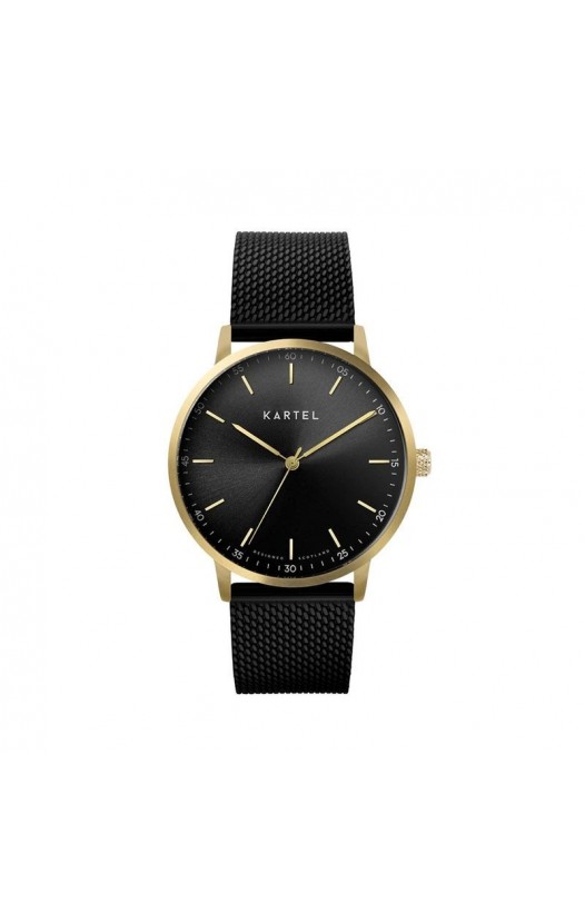 HUME 40MM BLACK CHAIN MESH STRAP WATCH