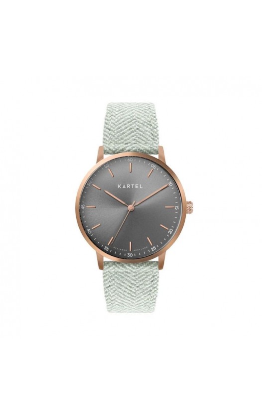 HUME 40MM ROSE GOLD FABRIC STRAP WATCH