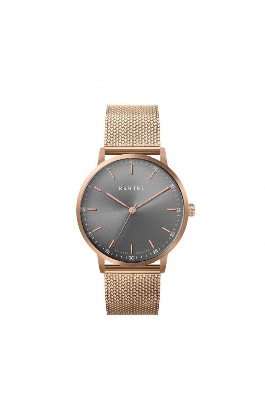 HUME 40MM ROSE GOLD CHAIN MESH STRAP WATCH