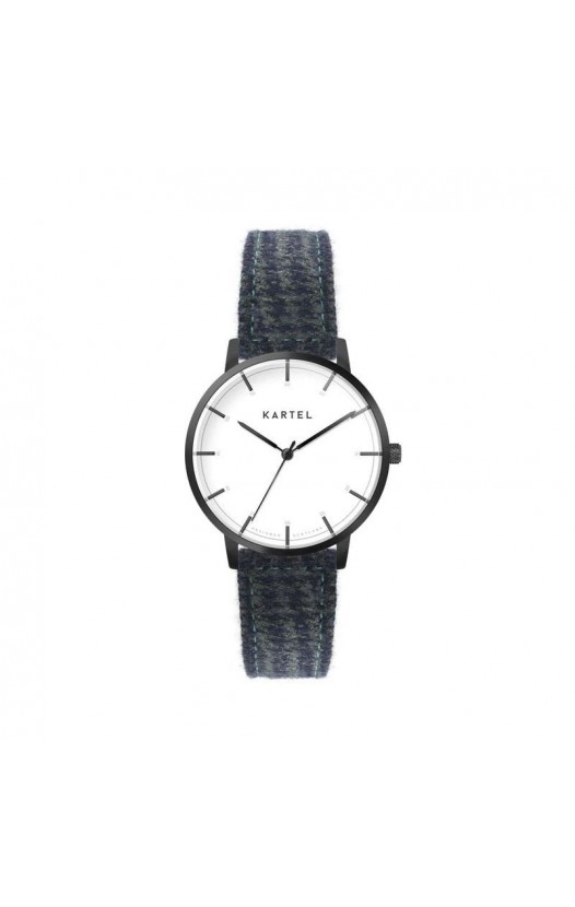 ISLA 34MM BLUE FABRIC STRAP WATCH