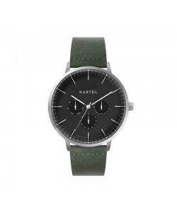 CUILLIN 43MM GREEN LEATHER STRAP WATCH
