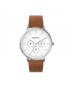 CUILLIN 43MM TAN LEATHER STRAP WATCH