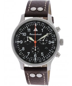ME-3H202 Men's Watch Chronograph with Brown Leather Strap