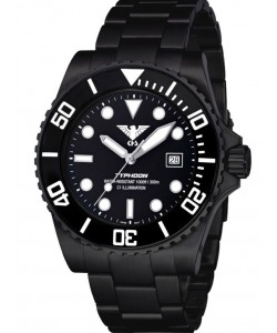 TYBS.SSTYB Diving Wristwatch Typhoon Black Steel