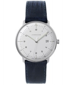 041/446-Blau max bill Quartz Watch with 2 Leather Straps