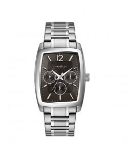 Caravelle Men's 43C115 Stainless Black Dial Multifunction Bracelet Watch