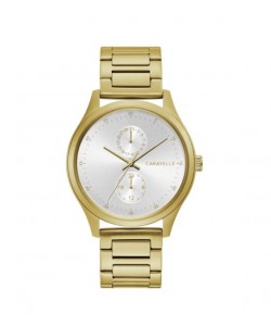 Caravelle by Bulova Mens 44C111 Gold-Tone Stainless Multifunction Bracelet Watch