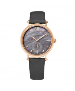 Alexander Women's Swiss Made Roxana Gray Leather Strap Watch