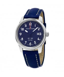 Revue Thommen Men's 16052.2535 'Air speed XL' Blue Dial Swiss Mechanical Watch with Blue Leather Strap