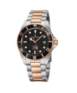 Revue Thommen 17571.2157 'Diver' Black Dial Two Tone Stainless Steel Swiss Automatic Watch