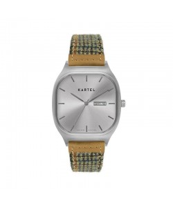 SINCLAIR 42MM BROWN FABRIC STRAP WATCH