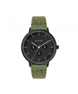 CUILLIN 43MM GREEN FABRIC STRAP WATCH