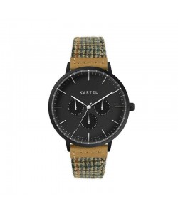 CUILLIN 43MM BROWN FABRIC STRAP WATCH