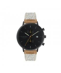KNOYDART 43MM GREY FABRIC STRAP WATCH