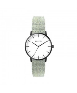 ISLA 34MM GREEN TWEED STRAP WATCH