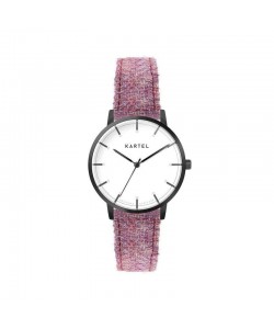 ISLA 34MM PINK TWEED STRAP WATCH