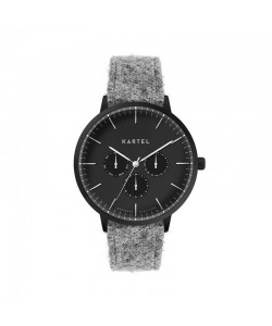 CUILLIN 43MM GREY HARRIS TWEED STRAP WATCH