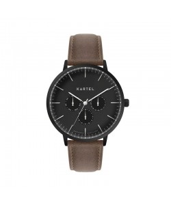 CUILLIN 43MM BROWN LEATHER STRAP WATCH