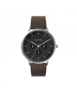 CUILLIN 43MM BROWN LEATHER STRAP WATCH
