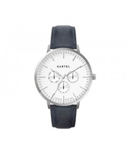 CUILLIN 43MM BLUE LEATHER STRAP WATCH