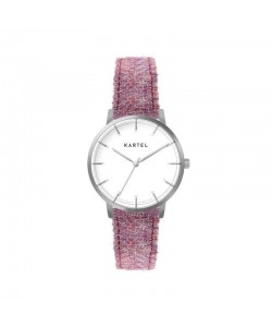ISLA 34MM PINK TWEED STRAP WATCH