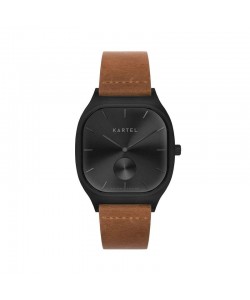 SINCLAIR 42MM TAN LEATHER STRAP WATCH