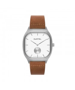 SINCLAIR 42MM TAN LEATHER STRAP WATCH