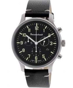 ME-3H200L Men's Watch Chronograph with Black Leather Strap