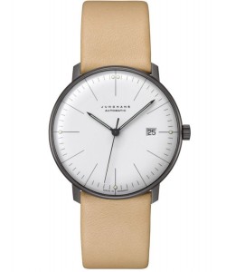 027/4000.04 max bill Automatic Watch with Beige Leather Strap
