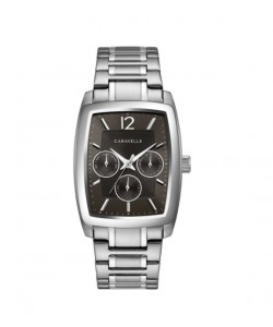 Caravelle By Bulova Men's 43C118 Barrel Multifunction Stainless Bracelet Watch