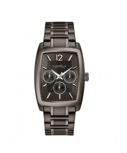 Caravelle Men's 45C111 Black IP Stainless Multifunction Bracelet Watch