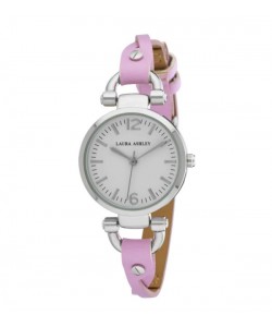 Laura Ashley Purple Ladies Dial Analog Display Twisted Band Round Watch