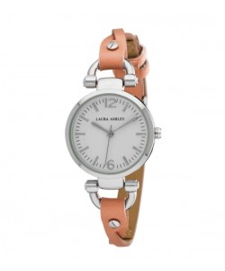 Laura Ashley Orange Ladies Dial Analog Display Twisted Band Round Watch