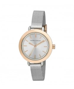 Laura Ashley Ladies Two Toned Rose Gold Mesh Watch