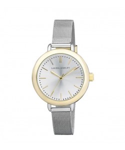 Laura Ashley Ladies Two Toned Rose Gold Mesh Watch