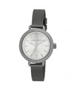 Laura Ashley Black Gunmetal Mesh Watch