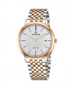 Eterna Men's 2951.53.11.1701 'Eternity' Silver Dial Two Tone Stainless Steel Swiss Automatic Watch
