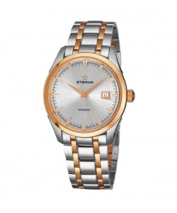 Eterna Men's 2951.53.11.1701 'Eternity' Silver Dial Two Tone Stainless Steel Swiss Automatic Watch