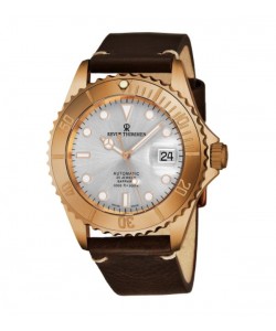 Revue Thommen 17571.2592 'Diver' Silver Dial Black Leather Strap Date Automatic Watch